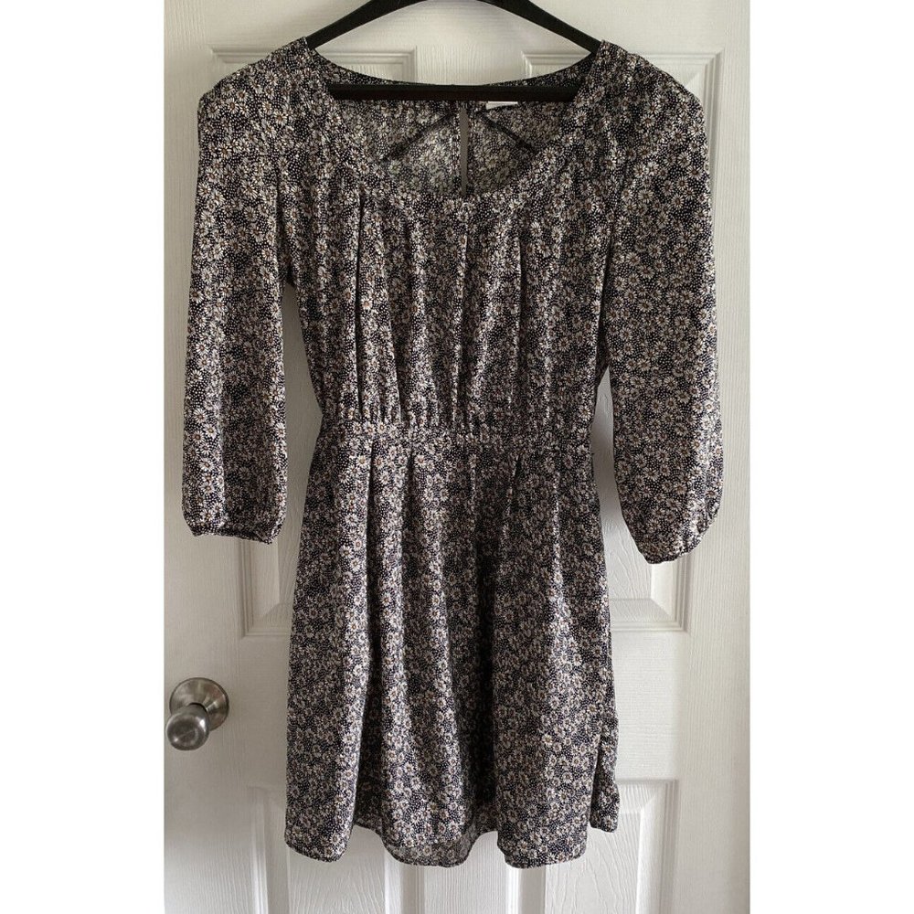 Urban Outfitters Cooperative Daisy Floral Printed Keyhole Back Dress Size Small
